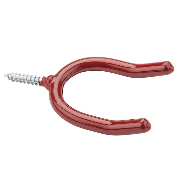 National Hardware National Hardware 3.87 in. L Vinyl Coated Red Steel U-Shaped Double Hook 12 lb. cap. 2 pk N188-004 - main